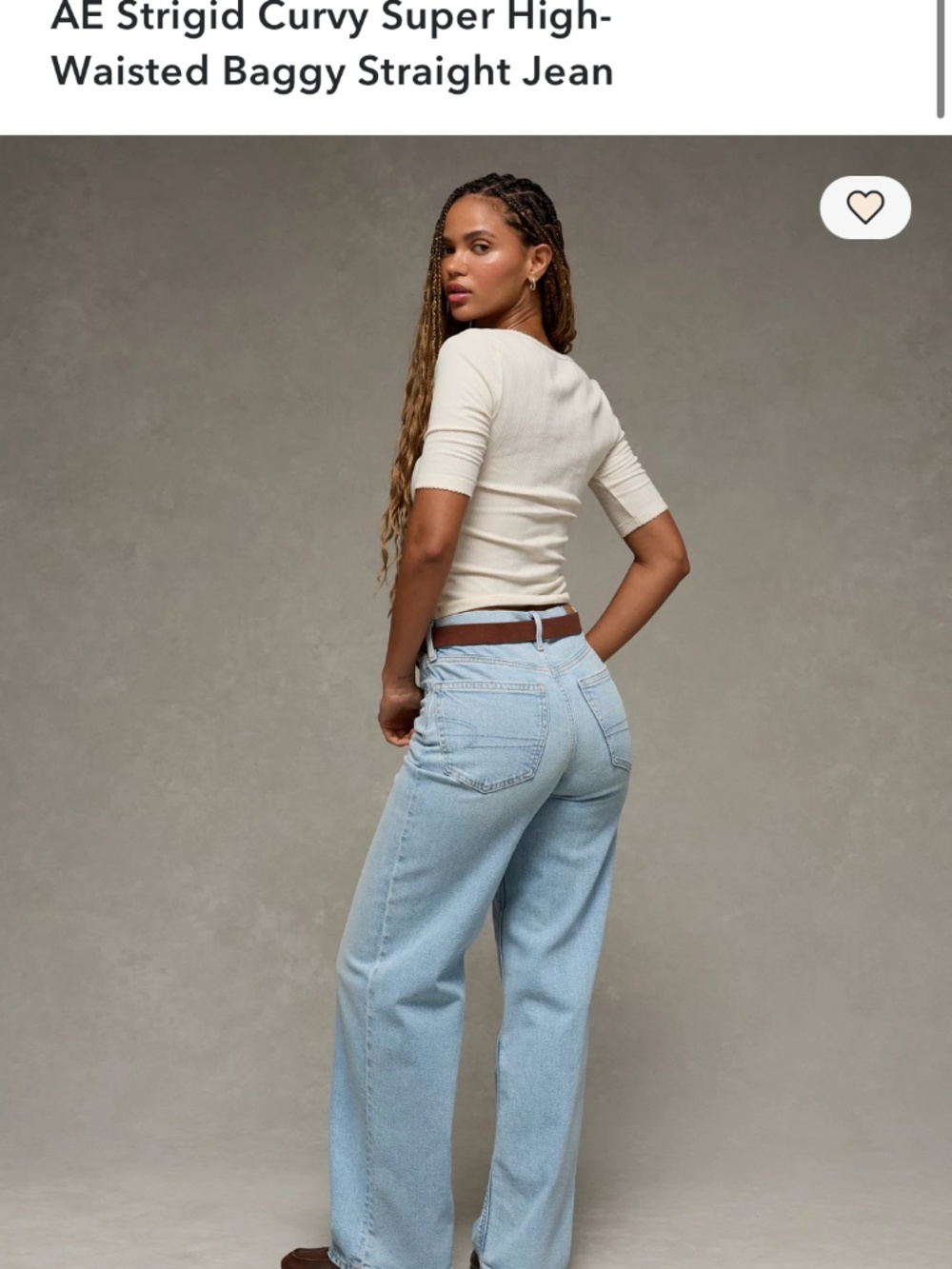 AE Strigid Curvy Super High-Waisted Baggy Straight Jean